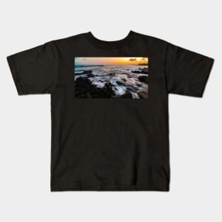 Rocky Hawaiian Beach at Sunset Kids T-Shirt